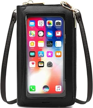 RFID Blocking Touch Screen Phone Bag Small Crossbody Bag Shoulder Handbag Wristlet for Women