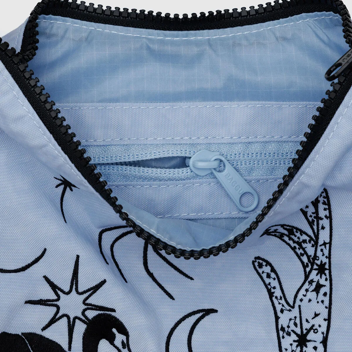 Small Nylon Crescent Bag in Embroidered Ballet Icons by Baggu