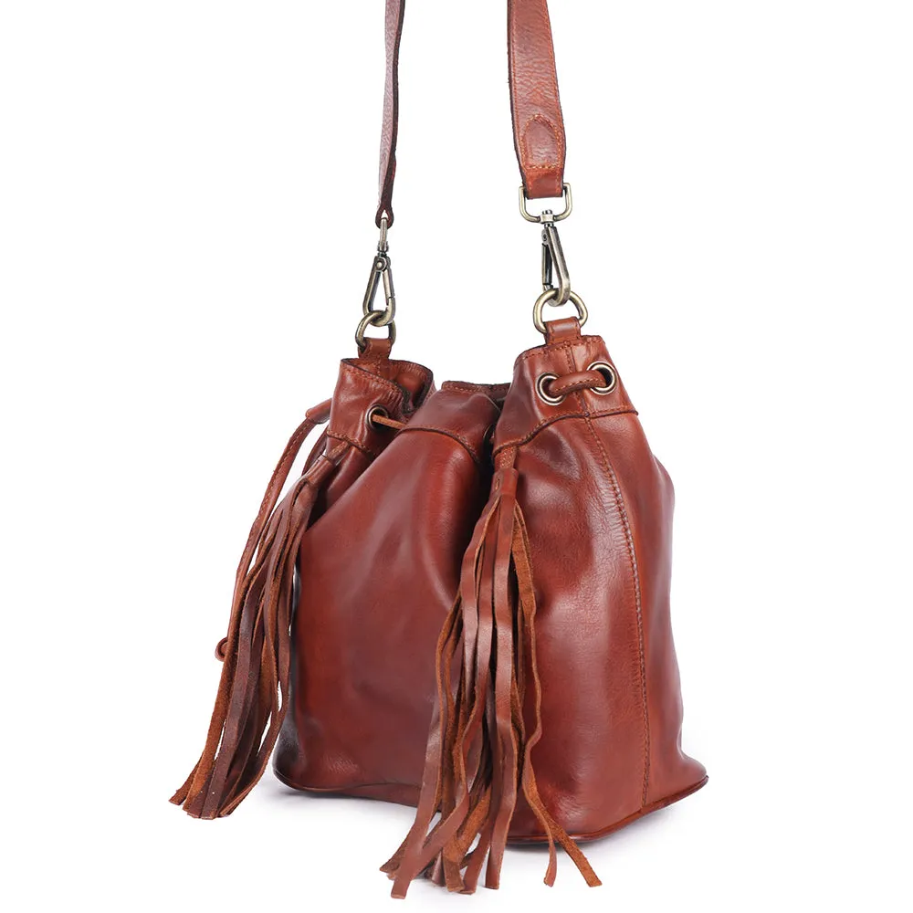Spaghetti Western Bucket Genuine Leather women bag western handbag purse