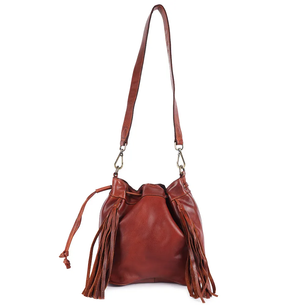Spaghetti Western Bucket Genuine Leather women bag western handbag purse