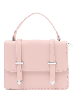 STRUCTURED SATCHEL BAG-PINK
