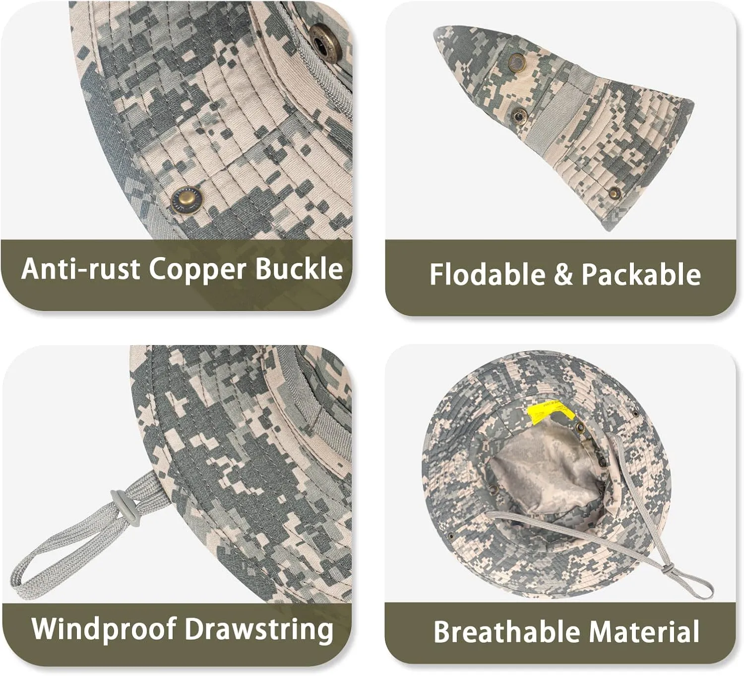 Sun Hats for Men Women Bucket Hat UPF 50  UV Protection Boonie Hat for Safari Fishing Hiking Garden Beach
