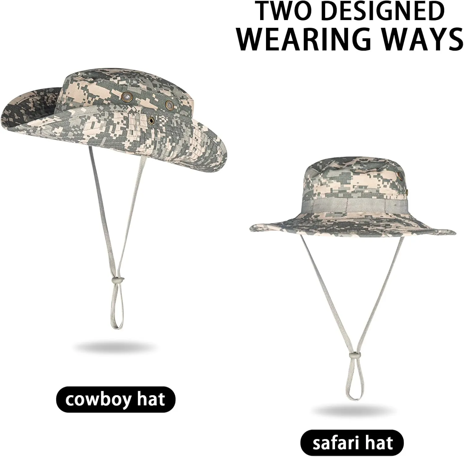 Sun Hats for Men Women Bucket Hat UPF 50  UV Protection Boonie Hat for Safari Fishing Hiking Garden Beach