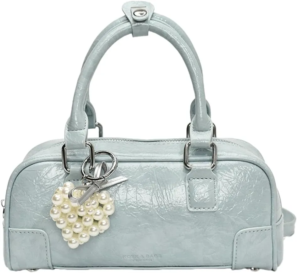 Trendy Bowling Tote Handbag for Women in 2025 Shoulder Crossbody Bag Satchel Bags with Adjustable Sholuder Strap