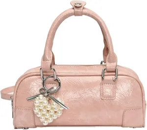 Trendy Bowling Tote Handbag for Women in 2025 Shoulder Crossbody Bag Satchel Bags with Adjustable Sholuder Strap