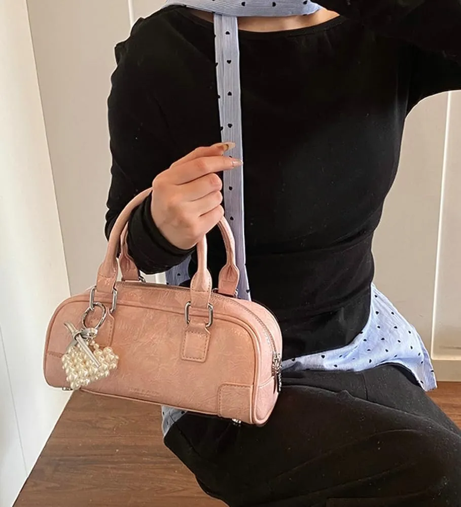 Trendy Bowling Tote Handbag for Women in 2025 Shoulder Crossbody Bag Satchel Bags with Adjustable Sholuder Strap