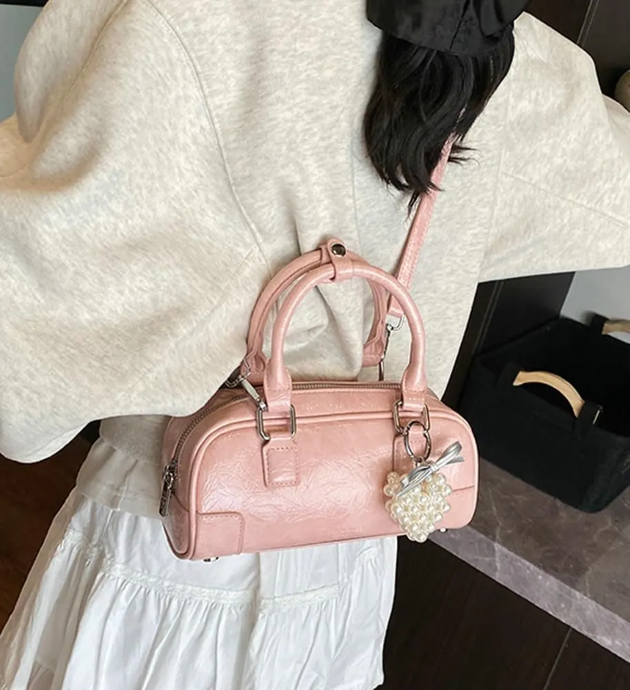 Trendy Bowling Tote Handbag for Women in 2025 Shoulder Crossbody Bag Satchel Bags with Adjustable Sholuder Strap