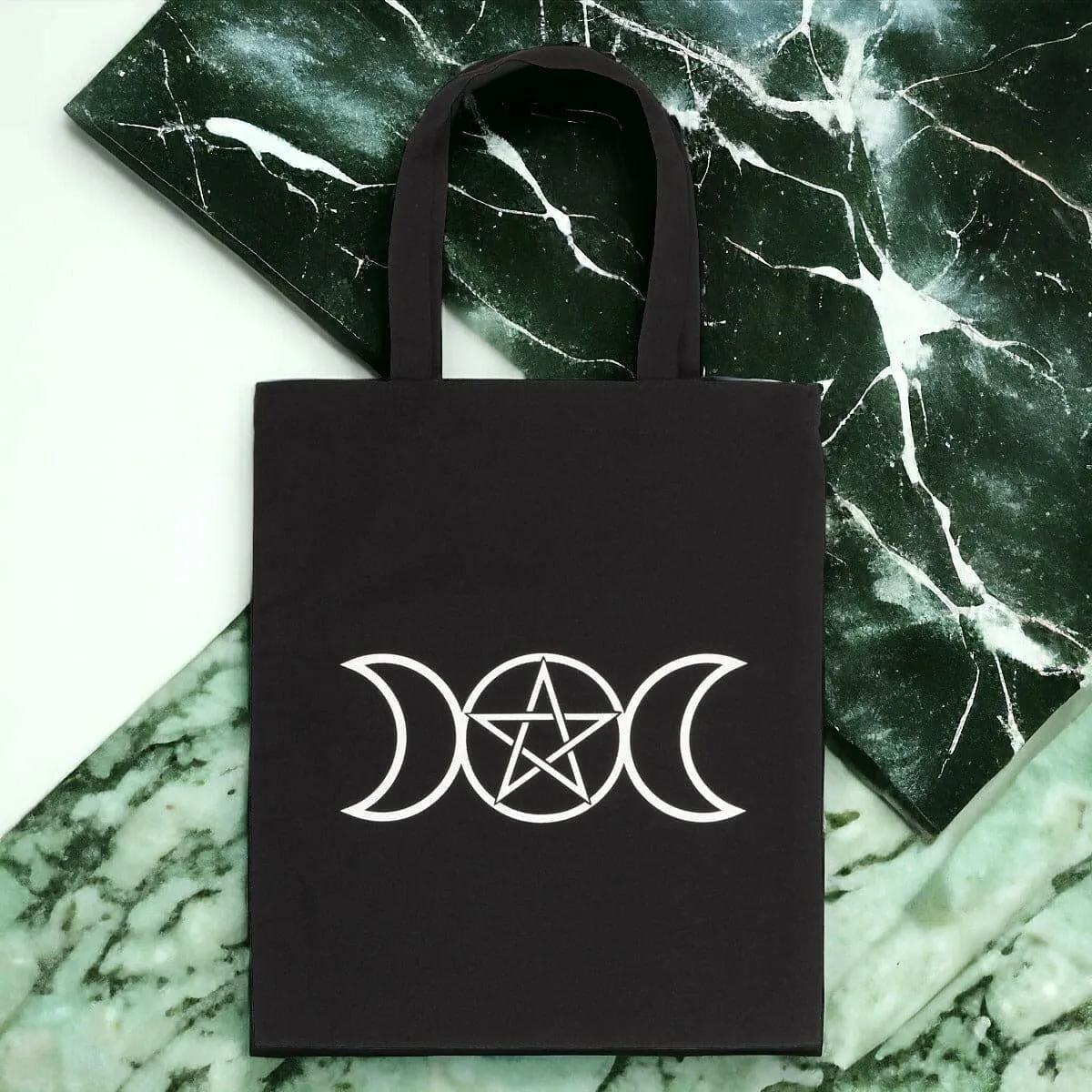 Triple Moon Cotton Tote Bag for Eco-Friendly Style