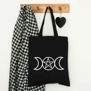 Triple Moon Cotton Tote Bag for Eco-Friendly Style