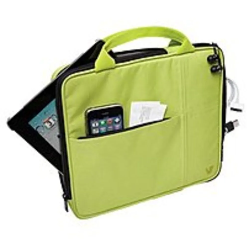 V7 Attache Slim TA20GRN-1N Sleeve with Pocket for Apple iPad 3rd generation, iPad 1, iPad 2 - Green