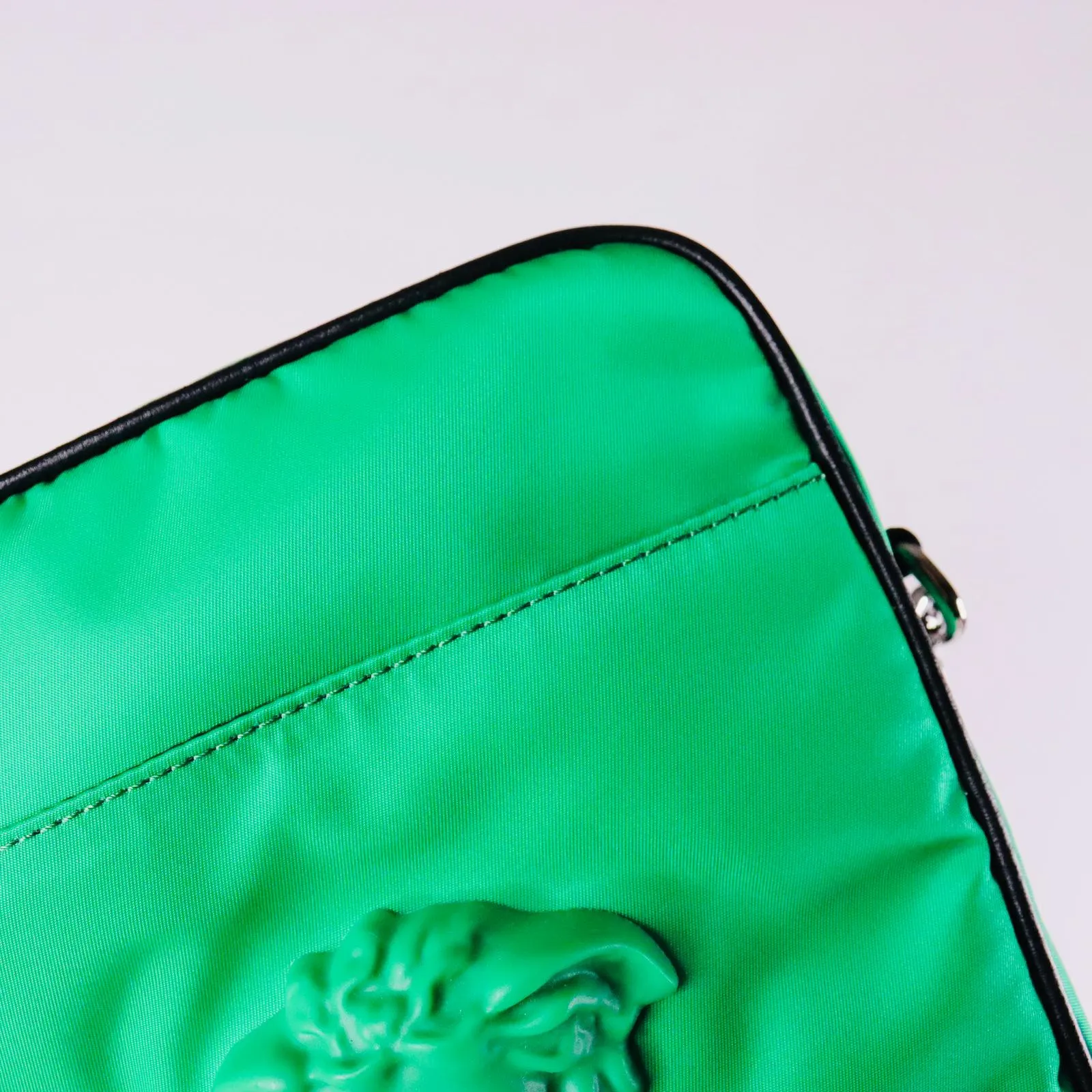 VERSACE  La Medusa Logo Nylon Crossbody Messenger