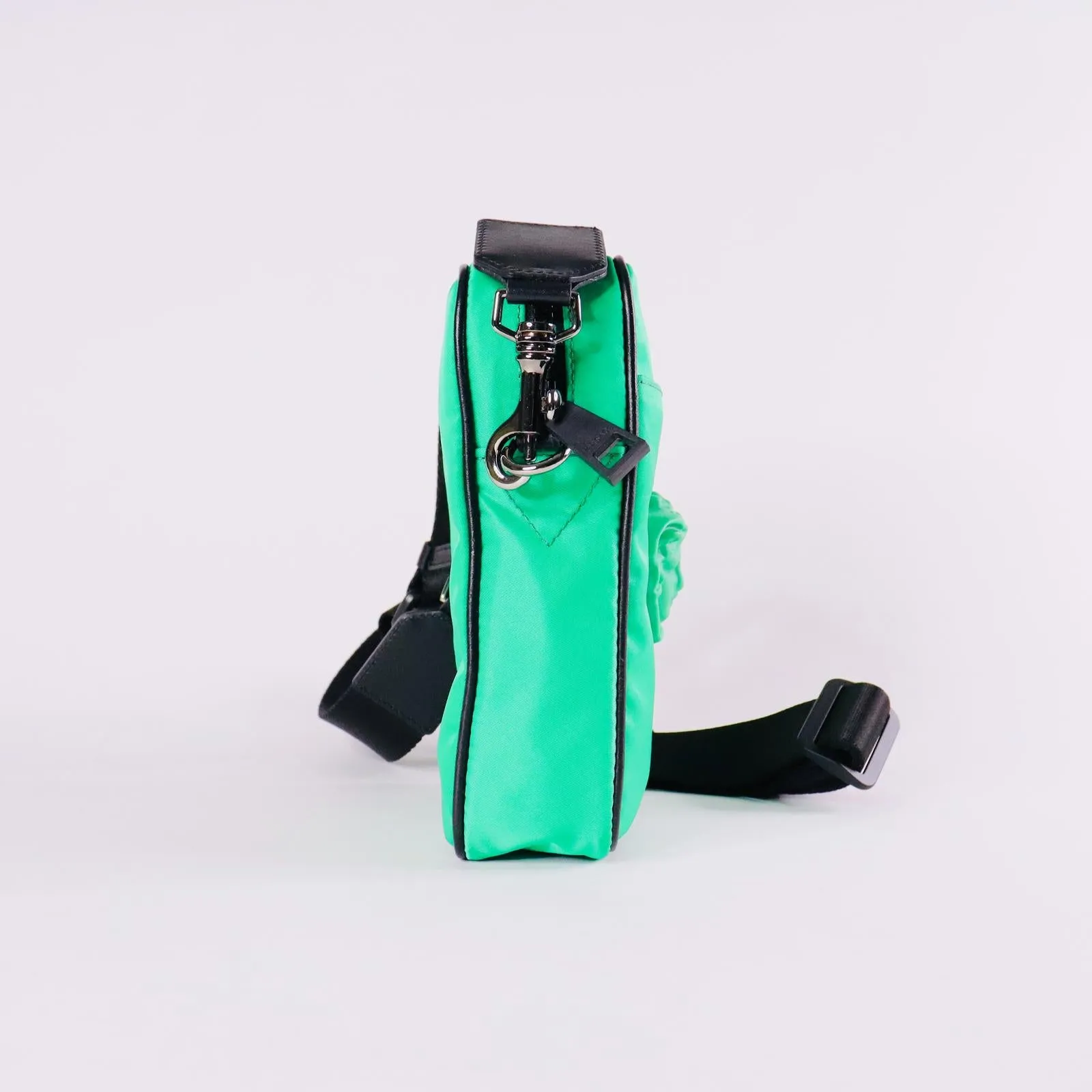 VERSACE  La Medusa Logo Nylon Crossbody Messenger