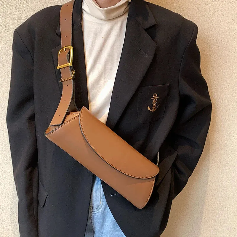 Vvsha Adjustable Wide Strap Shoulder Bag For Women Underarm Small Retro Bag Antumn Winter Handbag Shopper Purse Fashion Crossbody Bag