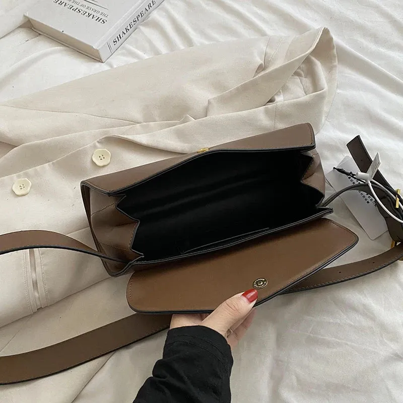 Vvsha Adjustable Wide Strap Shoulder Bag For Women Underarm Small Retro Bag Antumn Winter Handbag Shopper Purse Fashion Crossbody Bag