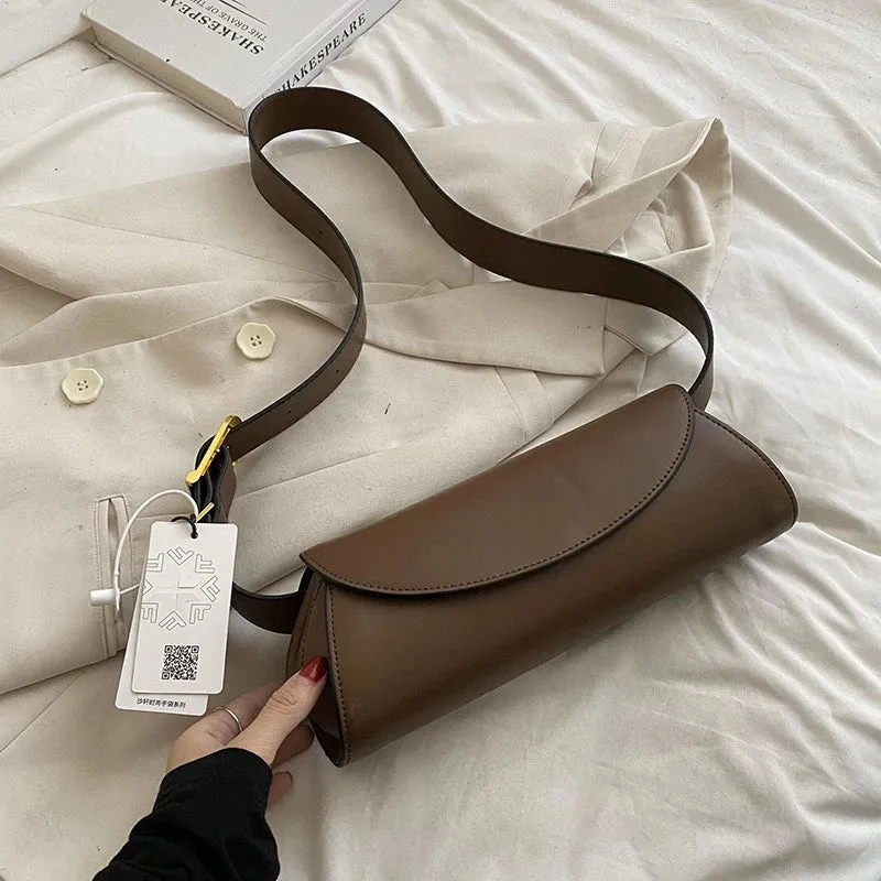 Vvsha Adjustable Wide Strap Shoulder Bag For Women Underarm Small Retro Bag Antumn Winter Handbag Shopper Purse Fashion Crossbody Bag
