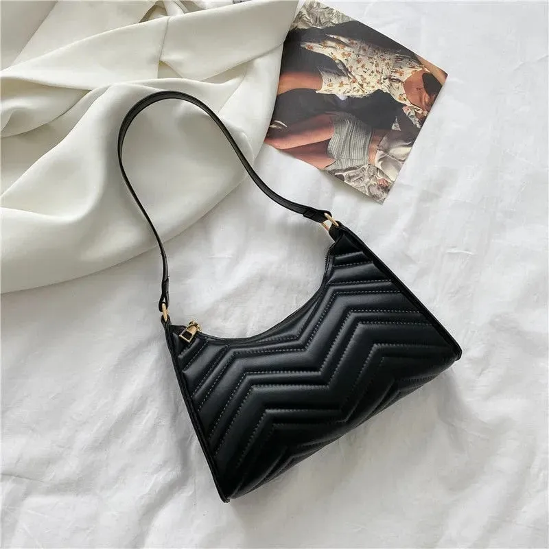 Vvsha Fashion Zebra Print Women Luxury Handbag PU Leather Simple Underarm Shoulder Bags Female Daily Design Baguette Totes Purse Pouch