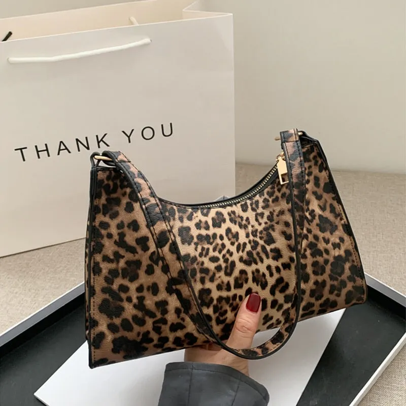 Vvsha Fashion Zebra Print Women Luxury Handbag PU Leather Simple Underarm Shoulder Bags Female Daily Design Baguette Totes Purse Pouch
