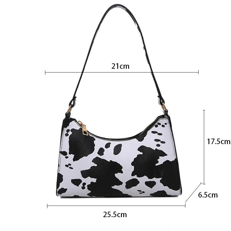 Vvsha Fashion Zebra Print Women Luxury Handbag PU Leather Simple Underarm Shoulder Bags Female Daily Design Baguette Totes Purse Pouch