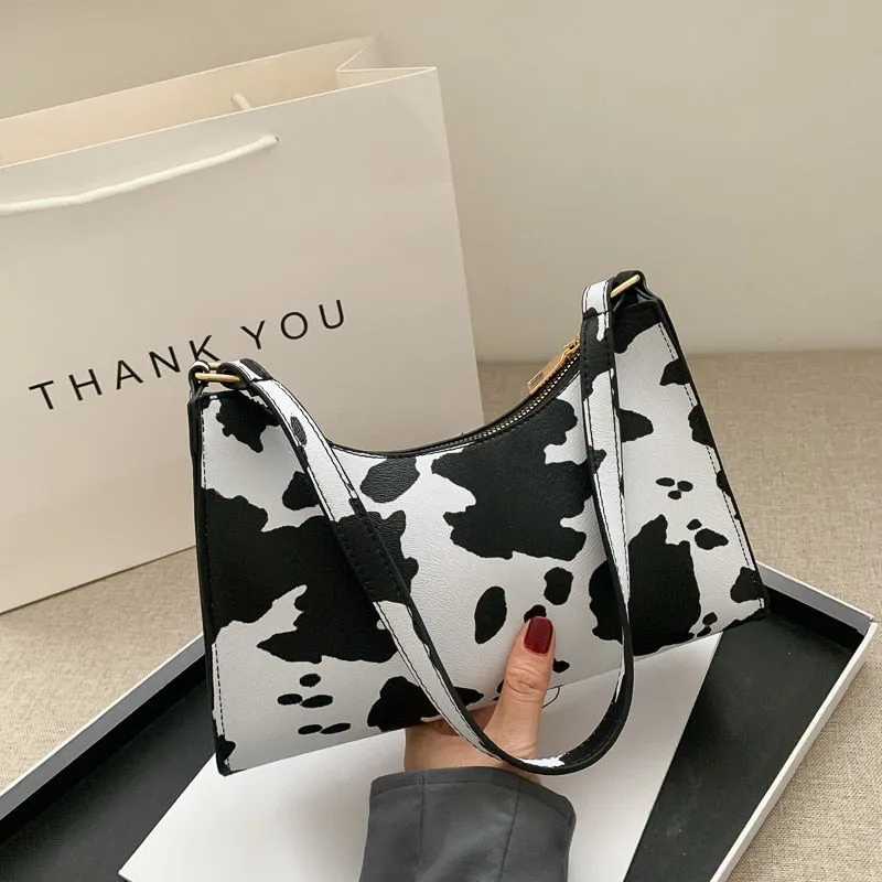 Vvsha Fashion Zebra Print Women Luxury Handbag PU Leather Simple Underarm Shoulder Bags Female Daily Design Baguette Totes Purse Pouch
