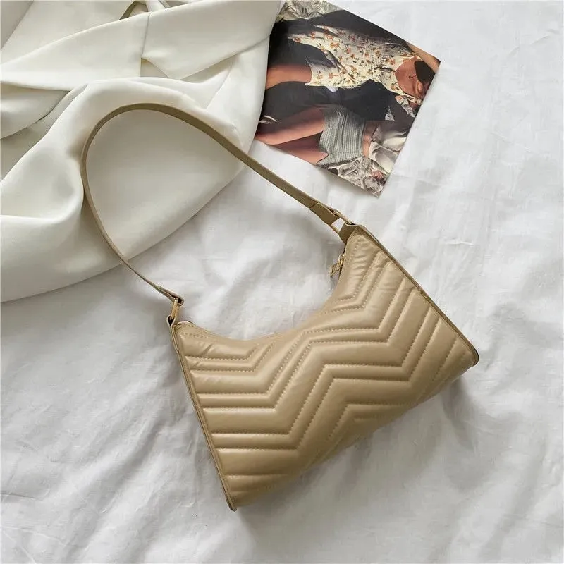 Vvsha Fashion Zebra Print Women Luxury Handbag PU Leather Simple Underarm Shoulder Bags Female Daily Design Baguette Totes Purse Pouch