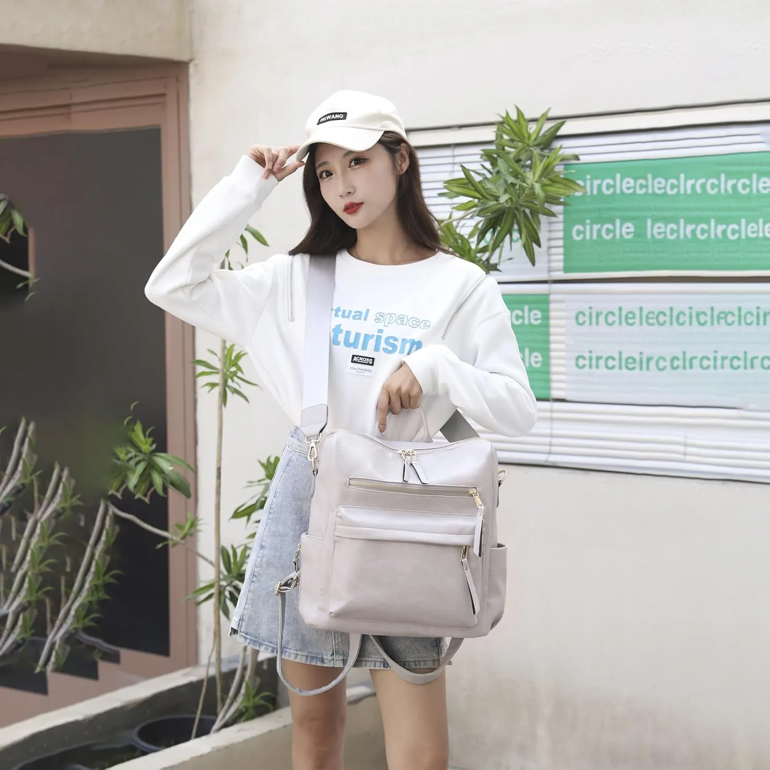Women's Fashion Backpack Purse for Women Leather Multipurpose Design Ladies Shoulder Bag Travel bag Satchel Handbags