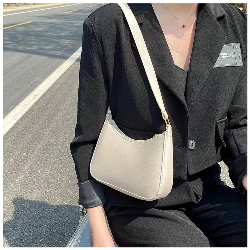Women's Retro Fashion Leather Satchel Shoulder Handbags Crossbody Underarm Casual Bag
