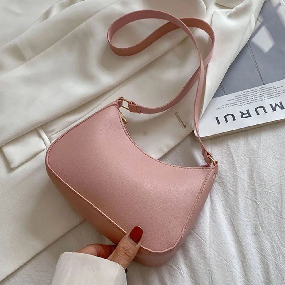 Women's Retro Fashion Leather Satchel Shoulder Handbags Crossbody Underarm Casual Bag