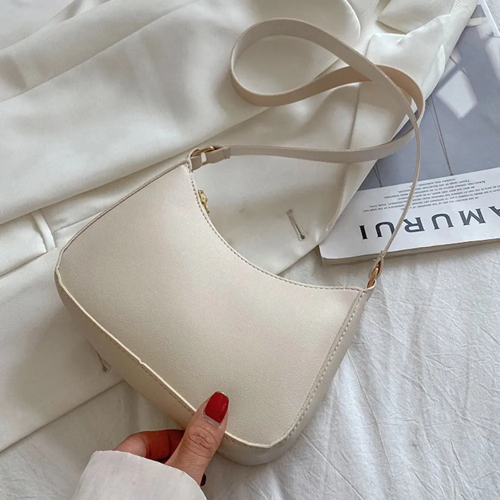Women's Retro Fashion Leather Satchel Shoulder Handbags Crossbody Underarm Casual Bag
