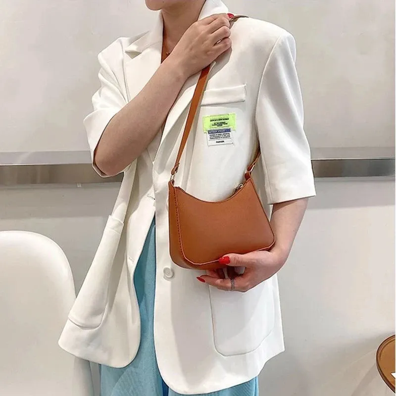 Women's Retro Fashion Leather Satchel Shoulder Handbags Crossbody Underarm Casual Bag
