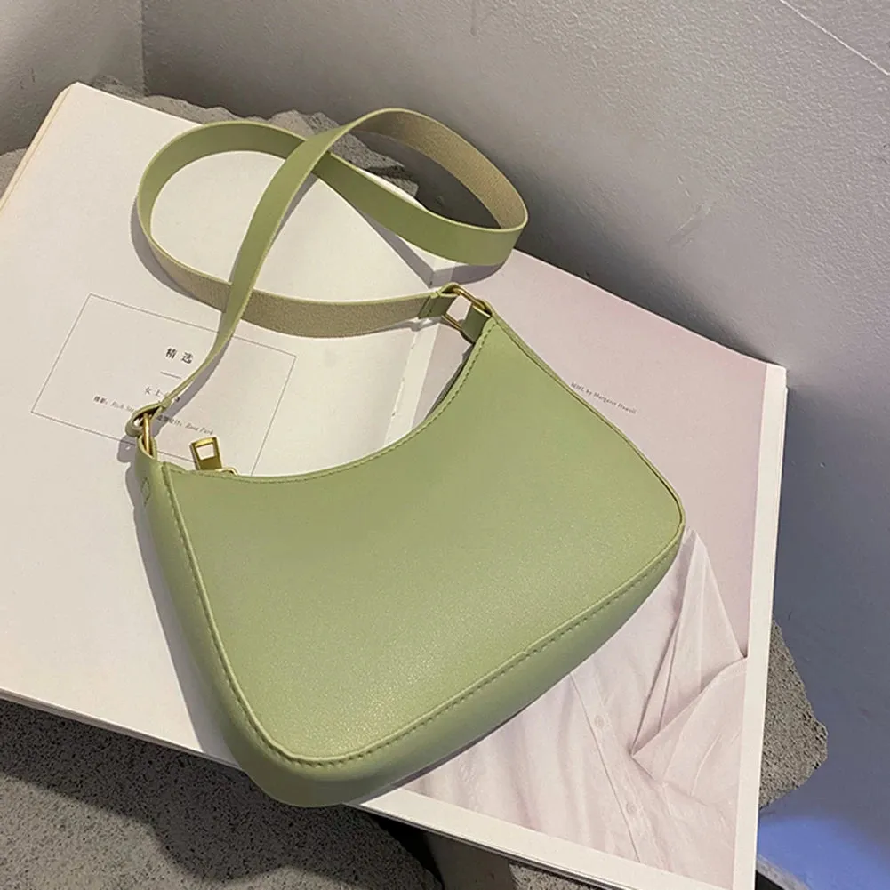 Women's Retro Fashion Leather Satchel Shoulder Handbags Crossbody Underarm Casual Bag
