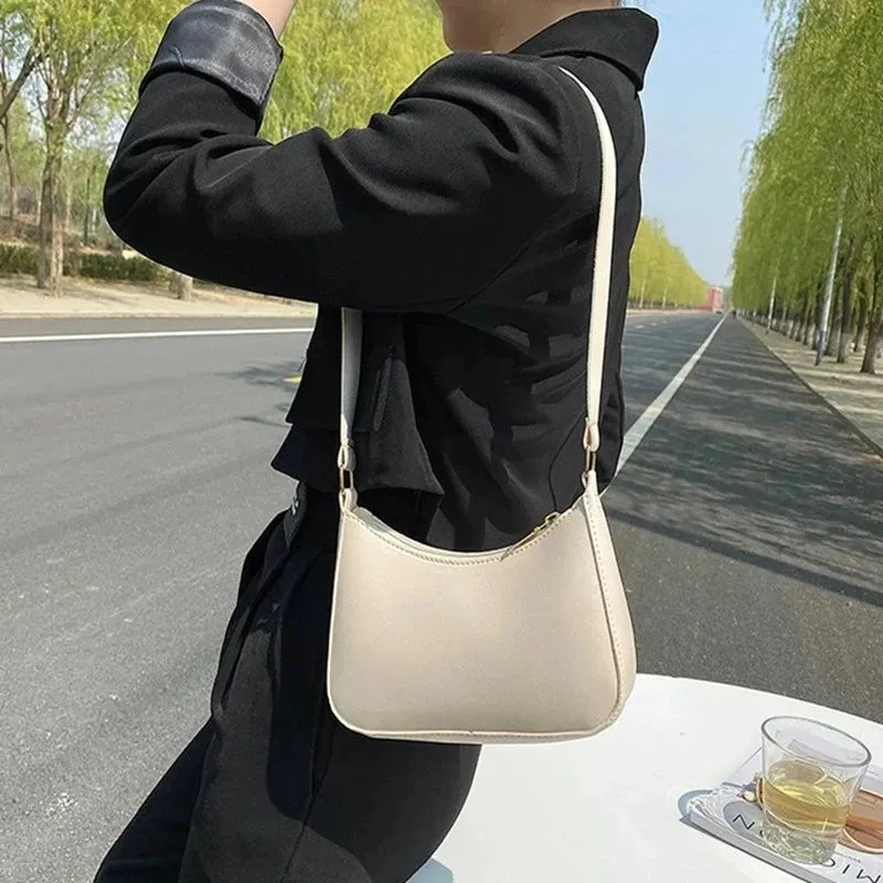 Women's Retro Fashion Leather Satchel Shoulder Handbags Crossbody Underarm Casual Bag