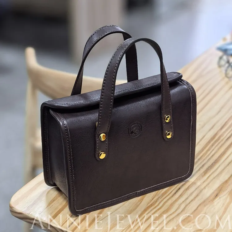 Women's Satchel Crossbody Small Leather Satchel Purse Structured Satchel Bag