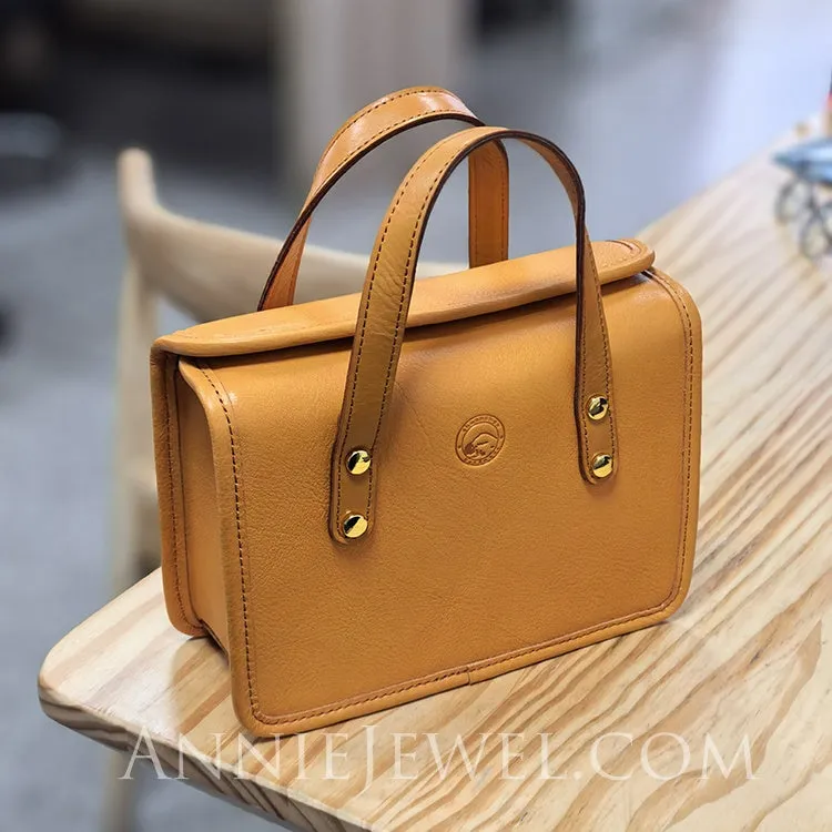 Women's Satchel Crossbody Small Leather Satchel Purse Structured Satchel Bag