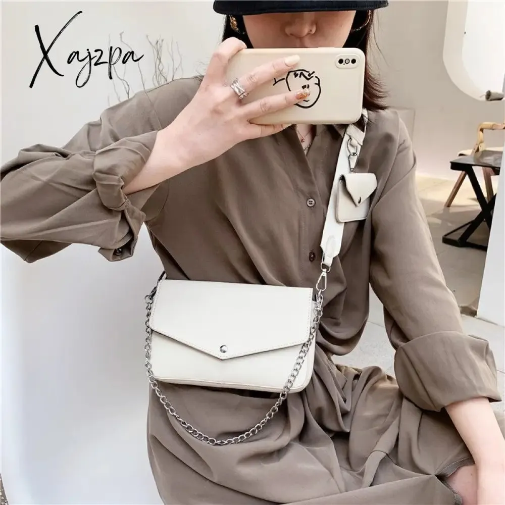 Xajzpa - Women Crossboy Bags New Leather Shoulder Bag With Coin Purse And Handbag Ladies Bag 2 Pieces Set Messenger Bags Retro Hobo