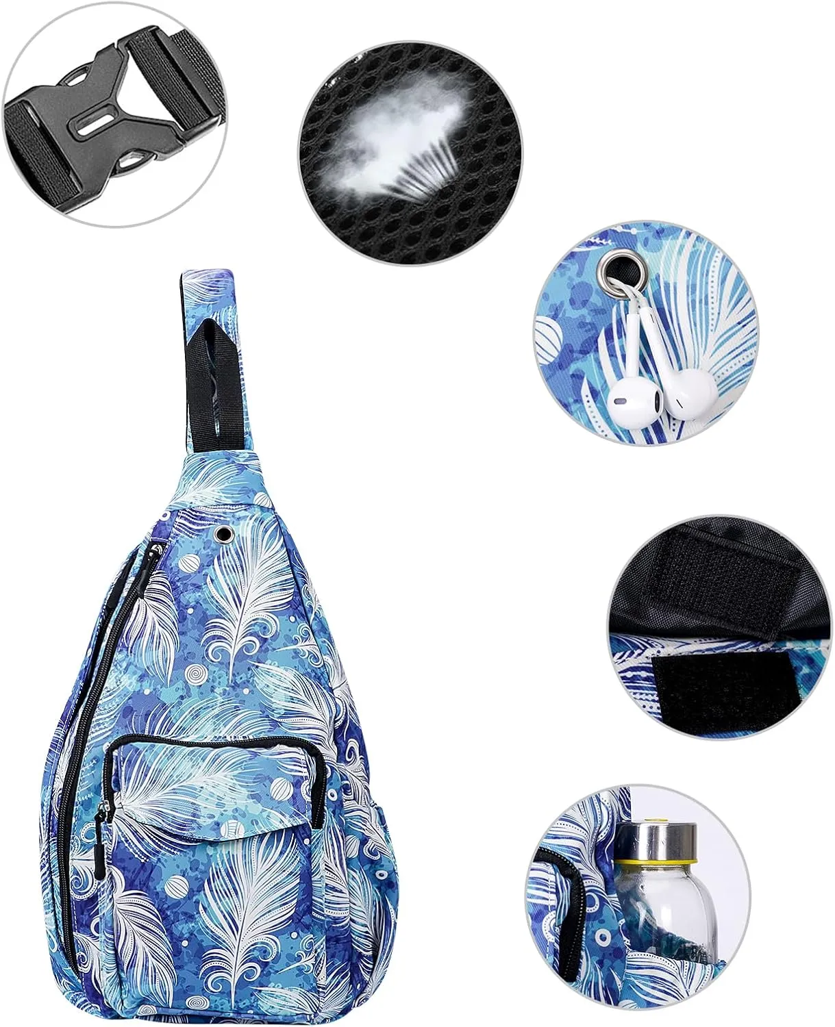 XEYOU Women's Sling Crossbody bag Casual Daypack Outdoor Travel Hiking Backpack for Cycling Walking Dog Hiking