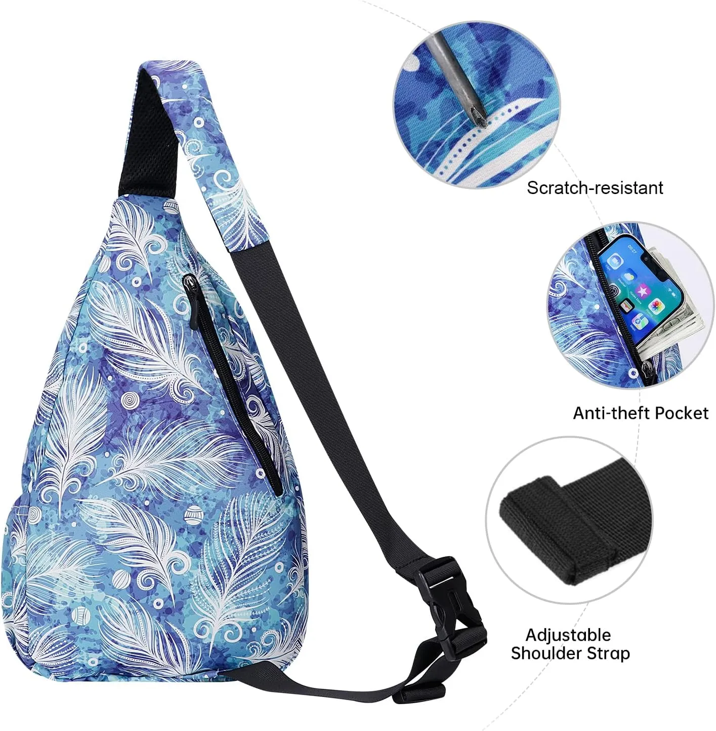 XEYOU Women's Sling Crossbody bag Casual Daypack Outdoor Travel Hiking Backpack for Cycling Walking Dog Hiking