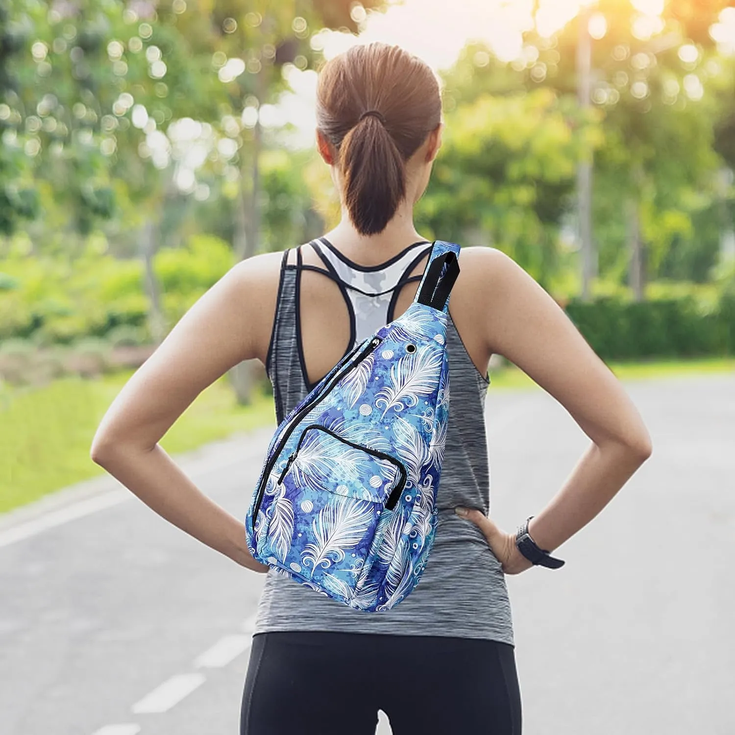 XEYOU Women's Sling Crossbody bag Casual Daypack Outdoor Travel Hiking Backpack for Cycling Walking Dog Hiking