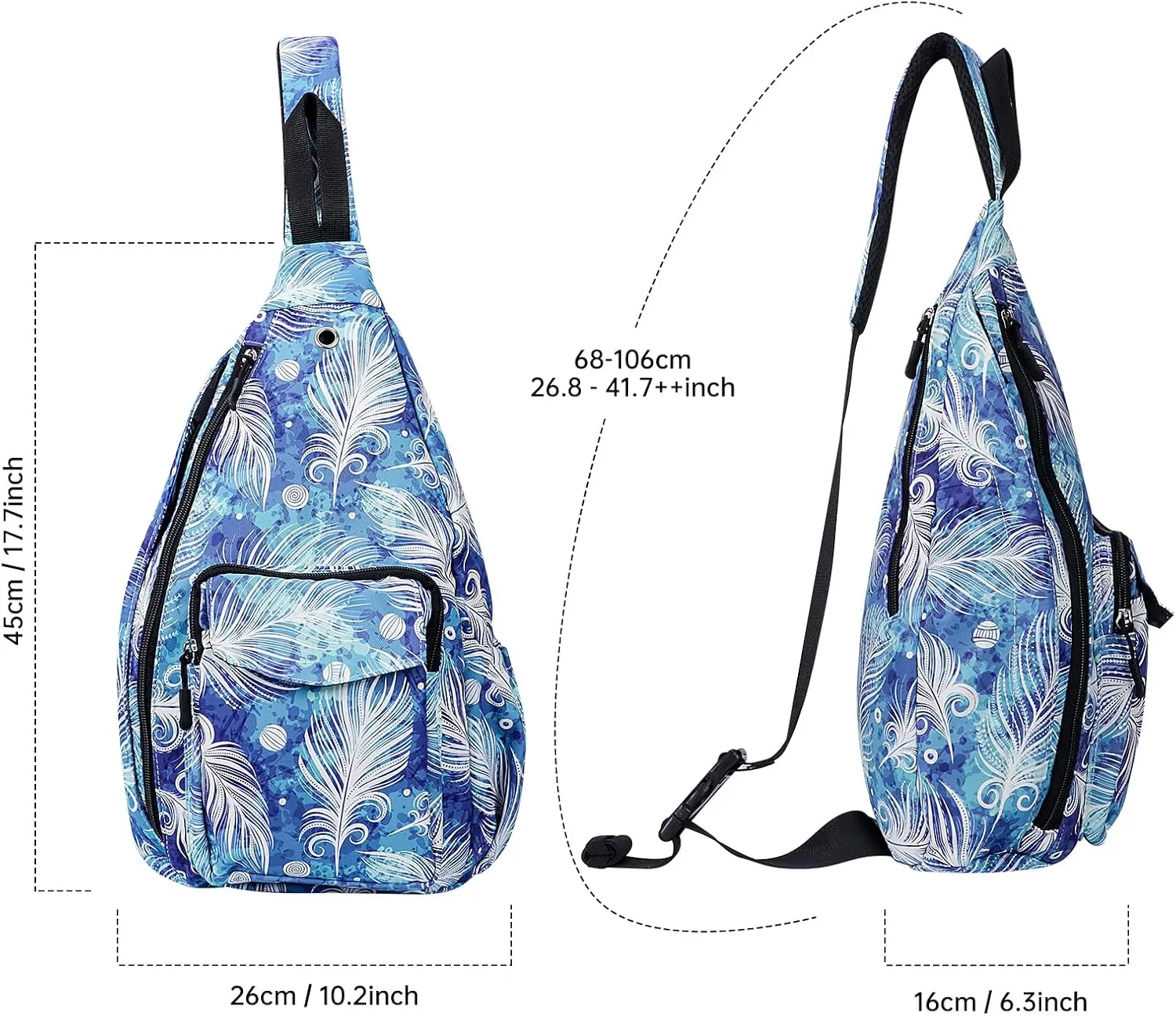 XEYOU Women's Sling Crossbody bag Casual Daypack Outdoor Travel Hiking Backpack for Cycling Walking Dog Hiking