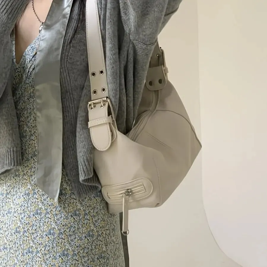 Y2K Style Shoulder Bag for Women - Trendy Minimalist Handbag, Shoulder Purse for Girls, Street Wear Fashion